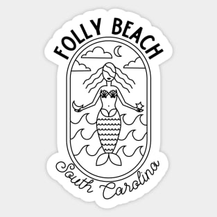 Folly Beach South Carolina SC Tourist Souvenir Sticker